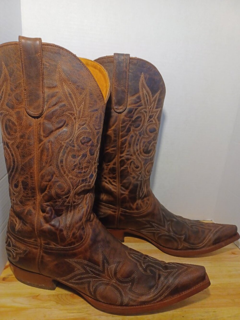 Old Gringo Brown Embroidered Cowboy Boots